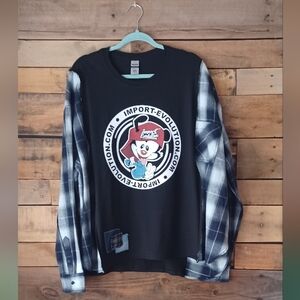 Upcycled Graphic Long Sleeve Shirt